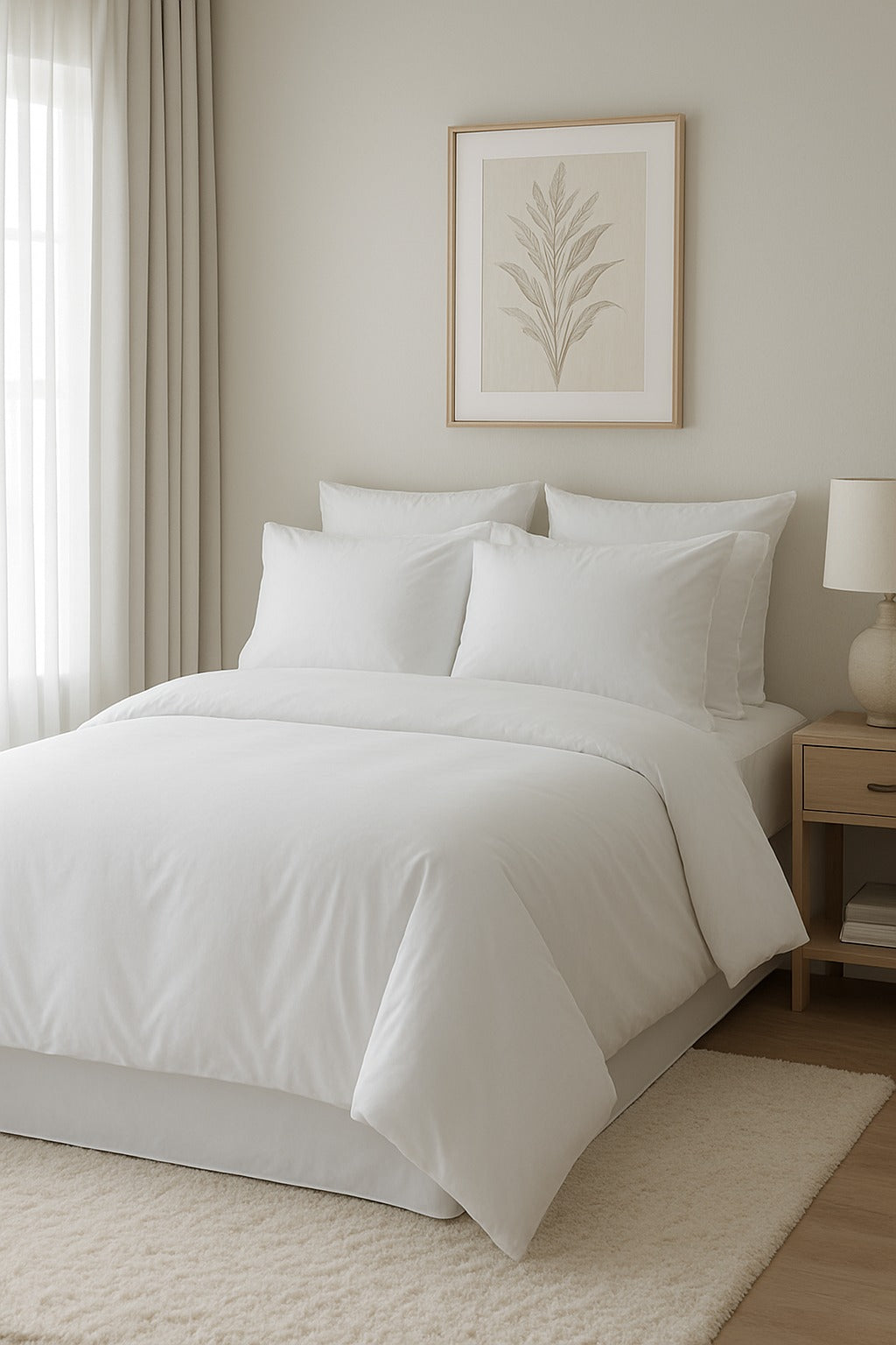 White Wisper Duvet Cover Set (M)
