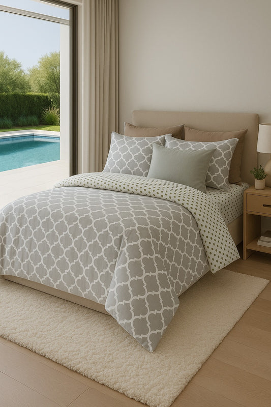 Grey Expectations Reversible Duvet Set