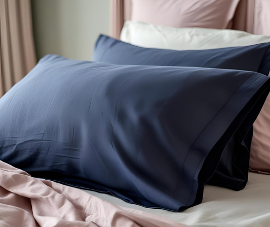 Naught Navy Pillowcase Set